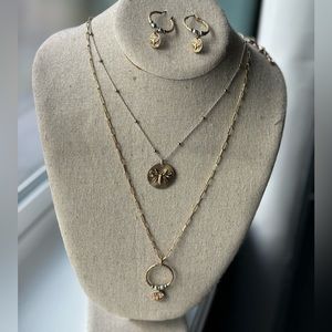 Cabi bee necklace and earrings set